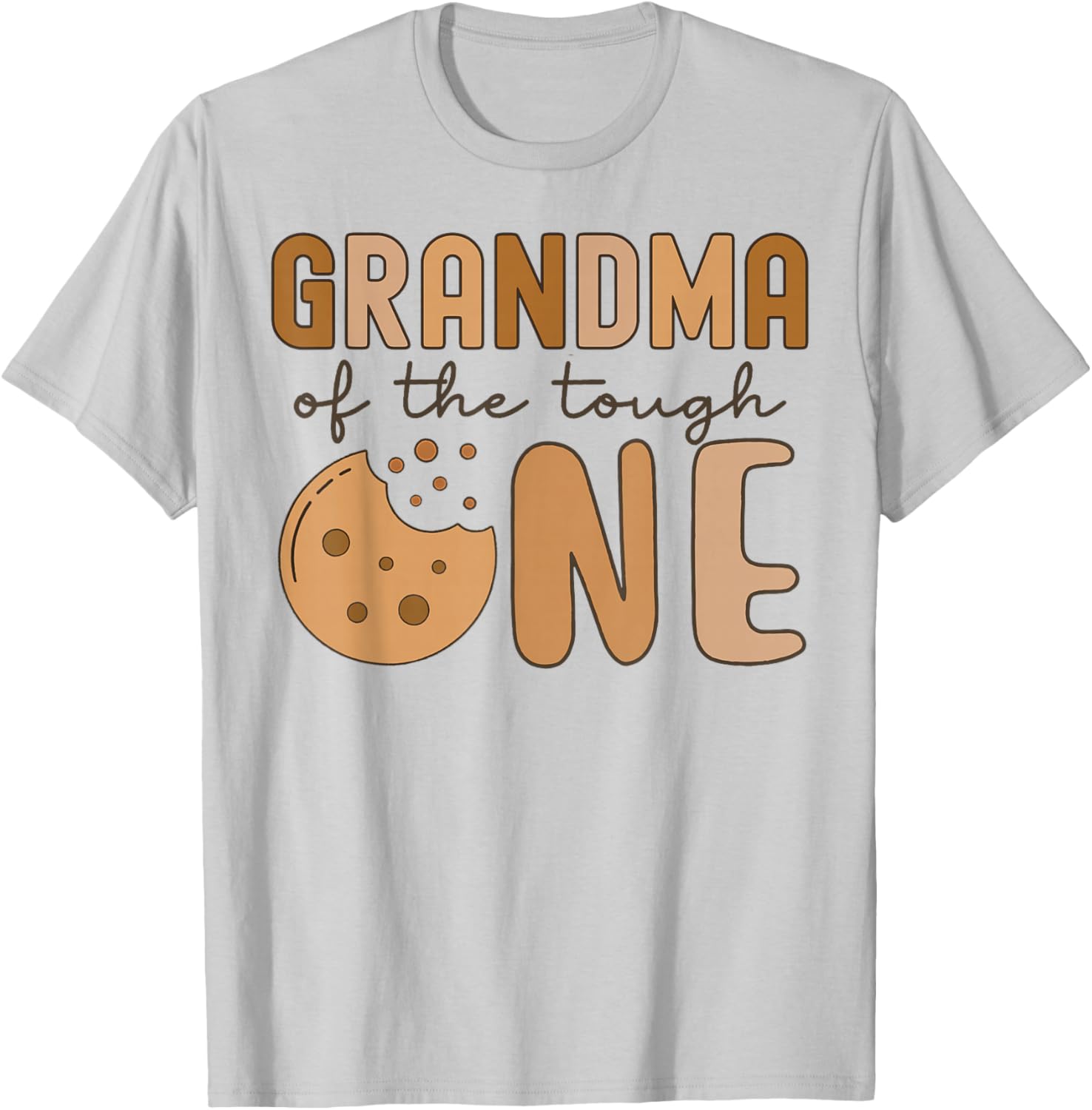 Grandma of The Tough One Cookies and Milk 1st Birthday Party T-Shirt - T-Shirt | Ash