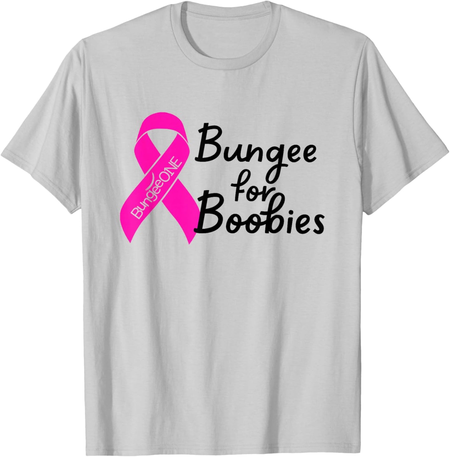 Bungee for Breast Cancer Awareness T-Shirt - T-Shirt | Ash