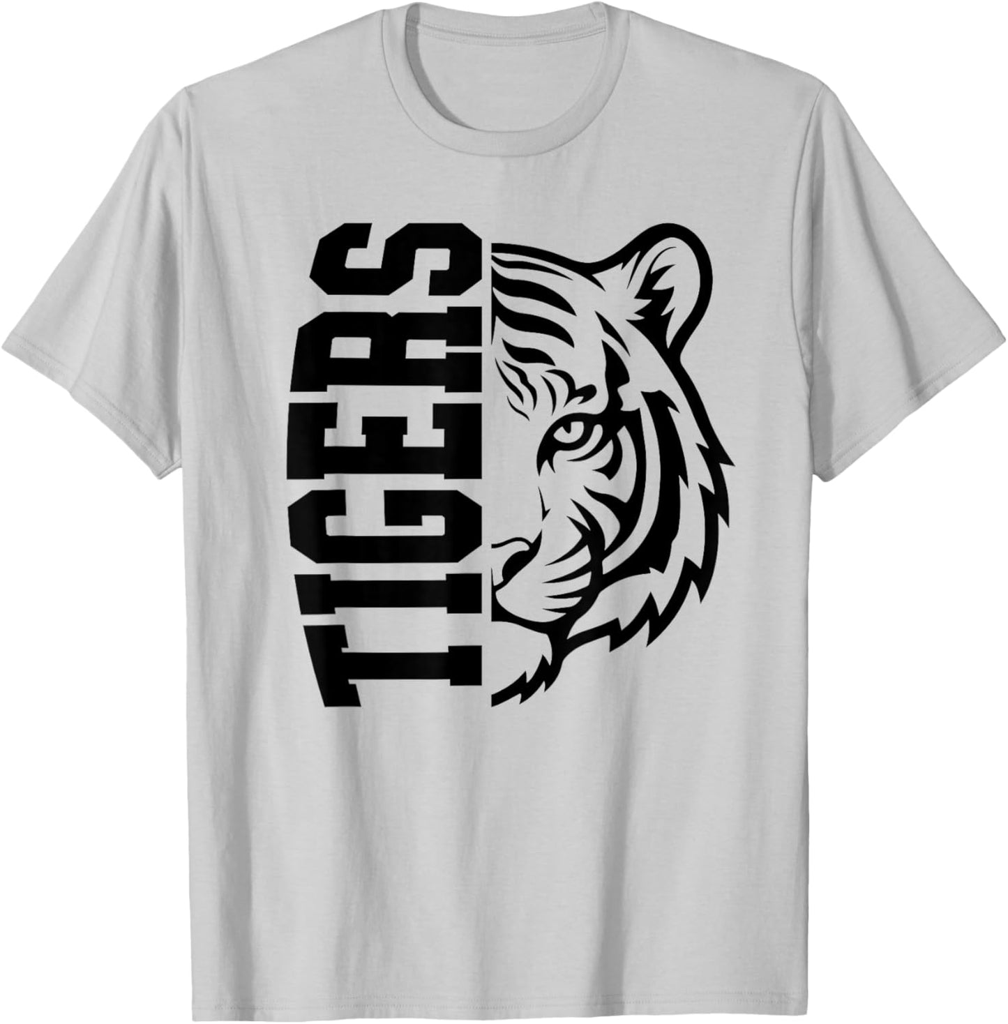 Tigers School Spirit Mascot Tiger Pride Game Day T-Shirt - T-Shirt | Ash