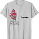Floral Breast Cancer Awareness Left Mastectomy Survivor T-Shirt - T-Shirt | Ash