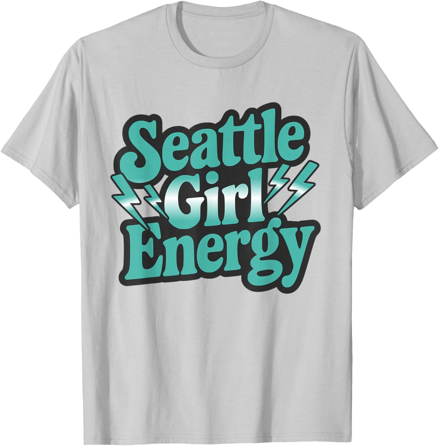 Seattle Girl Throwback Energy Vintage SEA Girls T-Shirt - T-Shirt | Ash