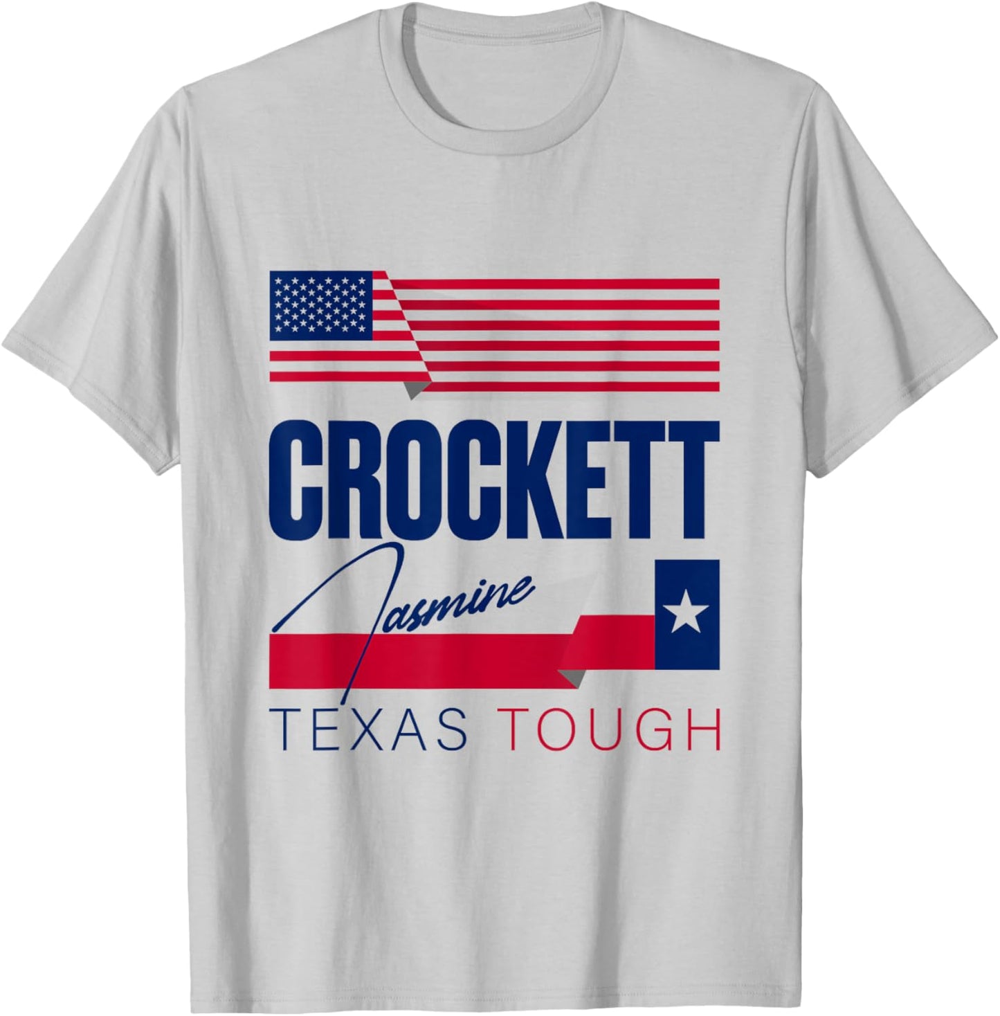 Jasmine Crockett Texas Tough 2026 Senate US Senator T-Shirt - T-Shirt | Ash