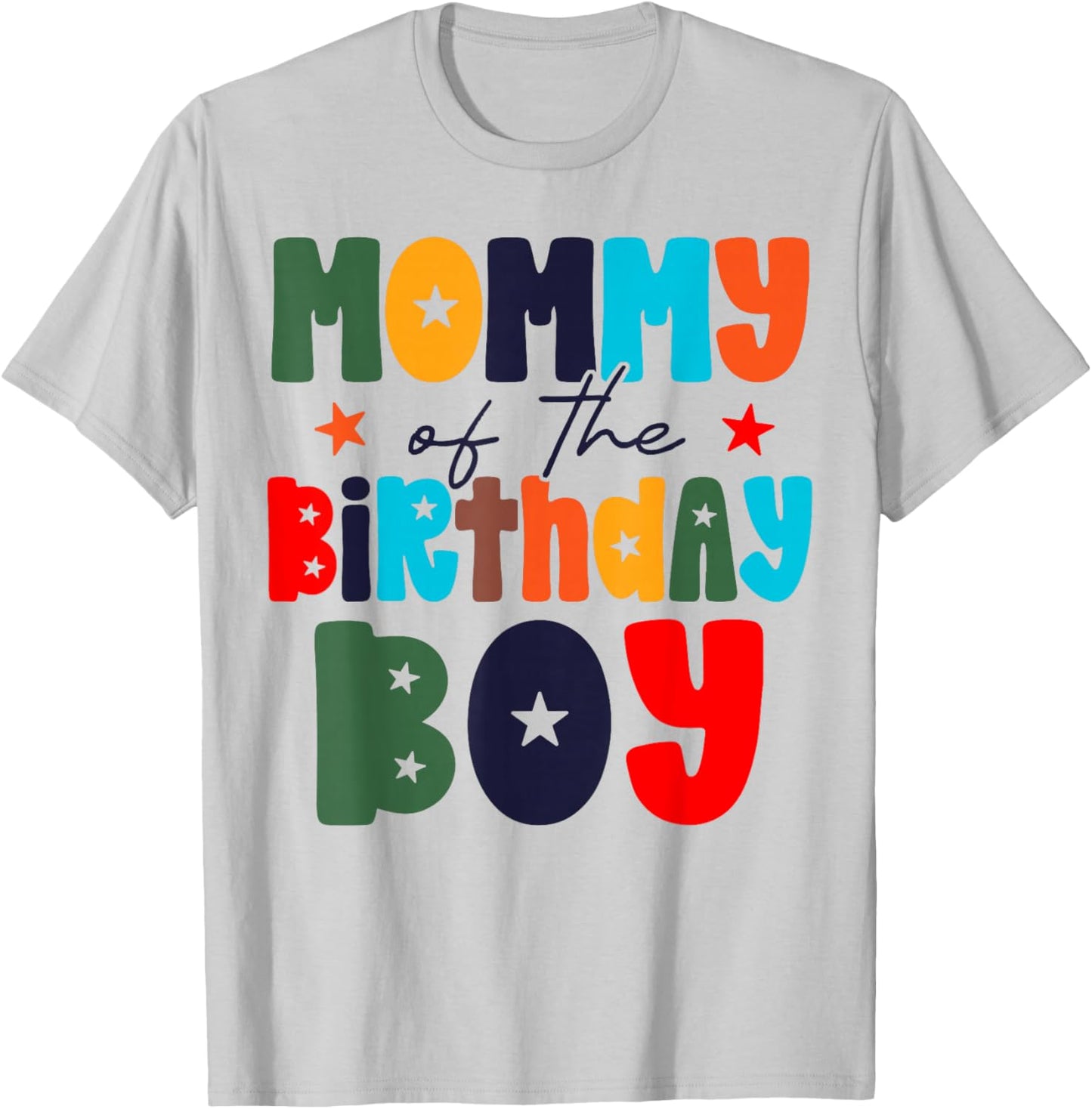 Mom of The Birthday Boy Matching Family Birthday Party T-Shirt - T-Shirt | Ash