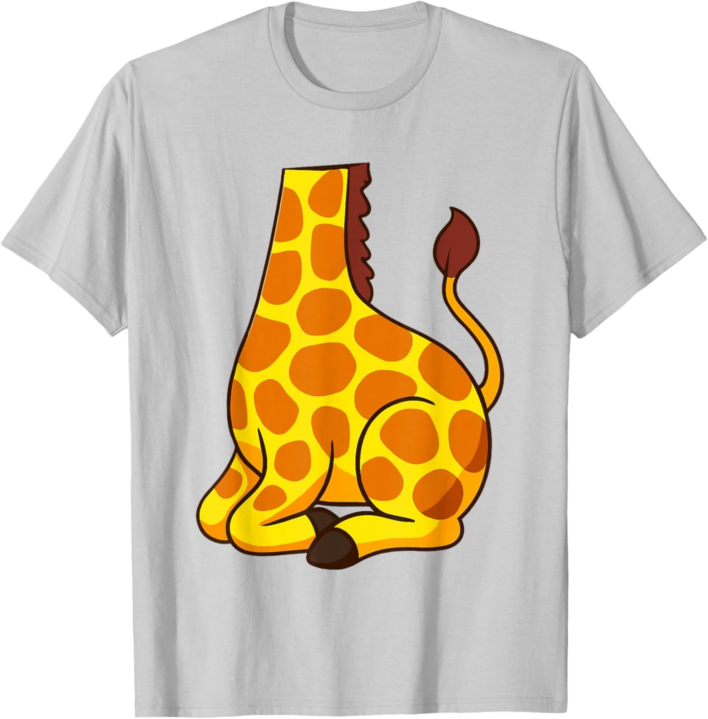 Kids Yellow Giraffe Body Costume Men Women Cute Animal Lover T-Shirt - T-Shirt | Ash