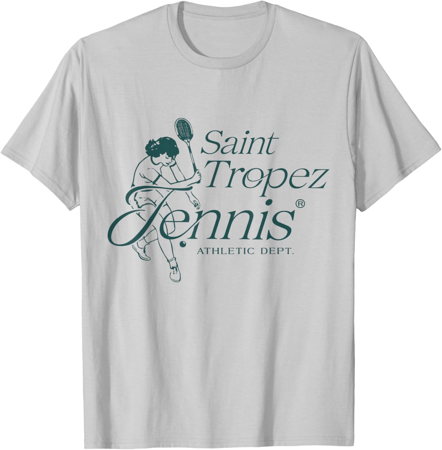 Saint-Tropez France Retro Vintage Tennis Club T-Shirt - T-Shirt | Ash