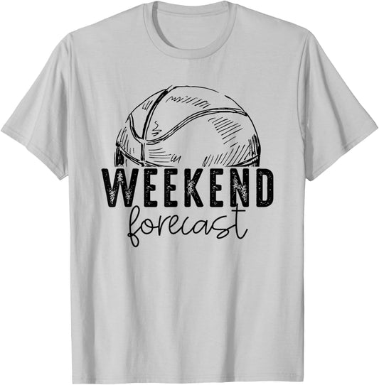 Weekend Forecast Basketball T-Shirt - T-Shirt | Ash