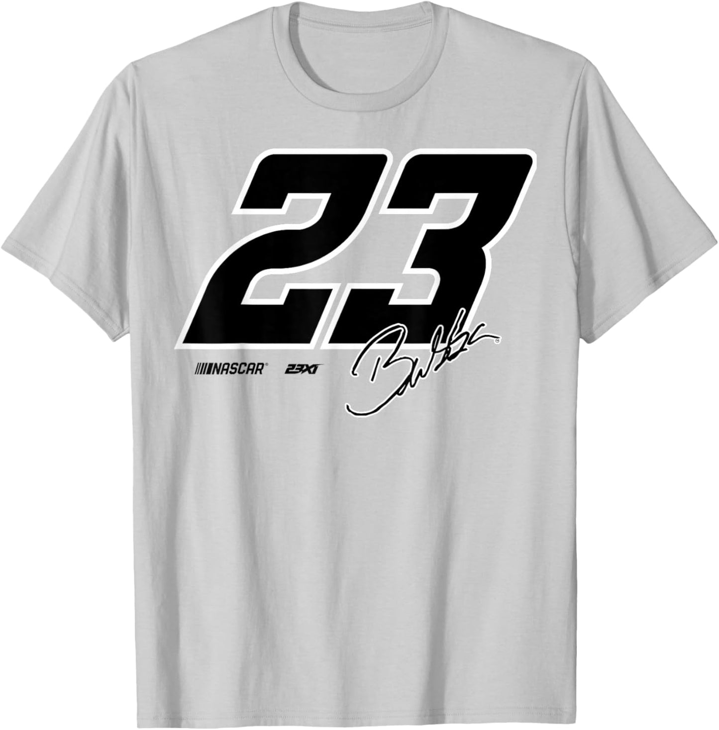 NASCAR No. 23 Darrell Bubba Wallace Jr Signature 23XI Racing T-Shirt - T-Shirt | Ash