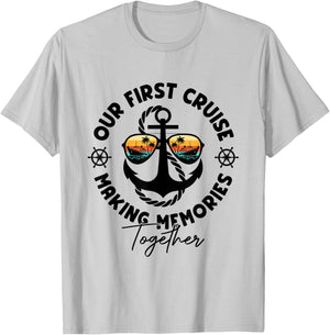 Our First Cruise Together Family Trip Matching T-Shirt - T-Shirt | Ash