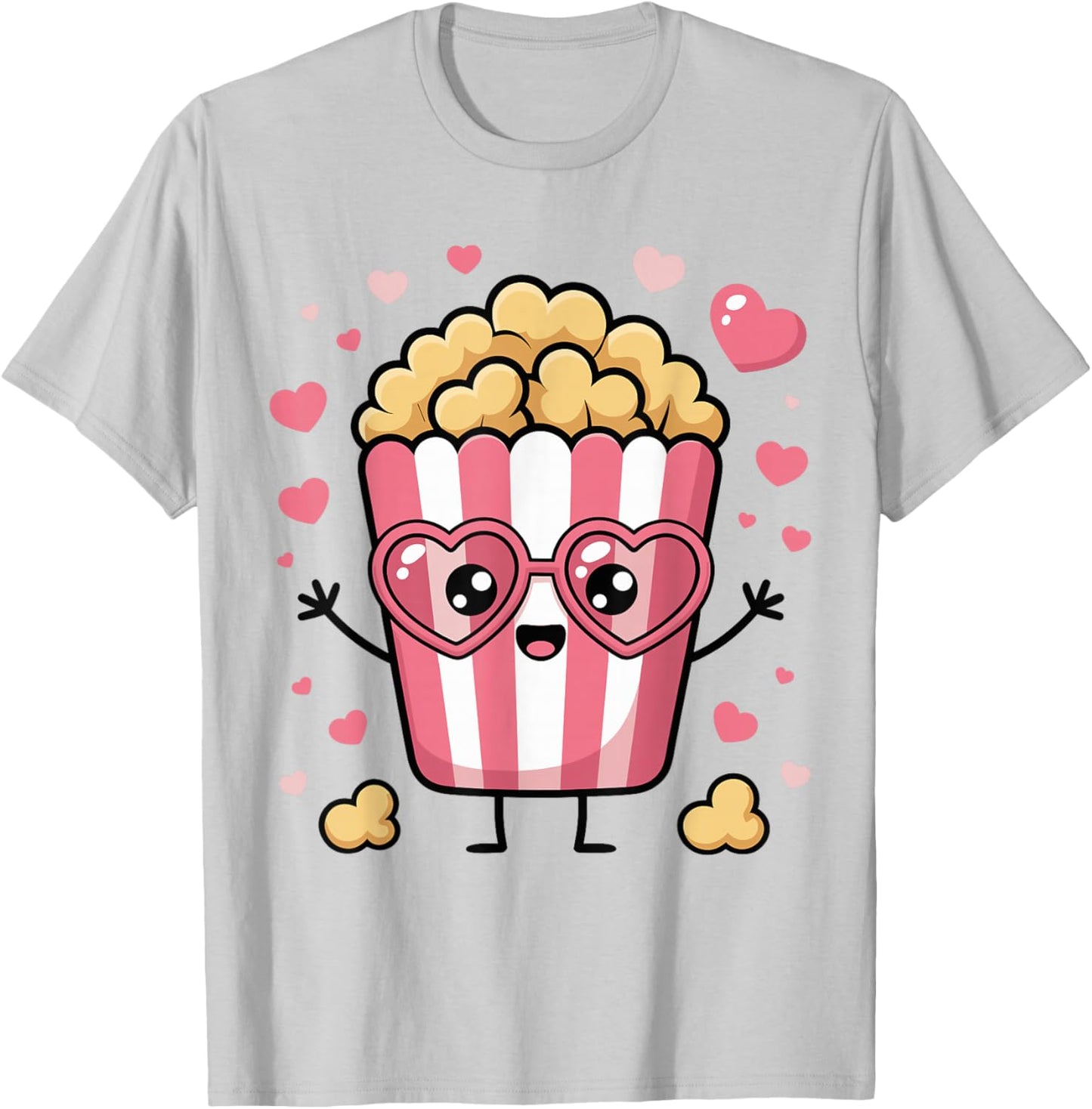 Funny Popcorn Girls Popcorn Lover T-Shirt - T-Shirt | Ash
