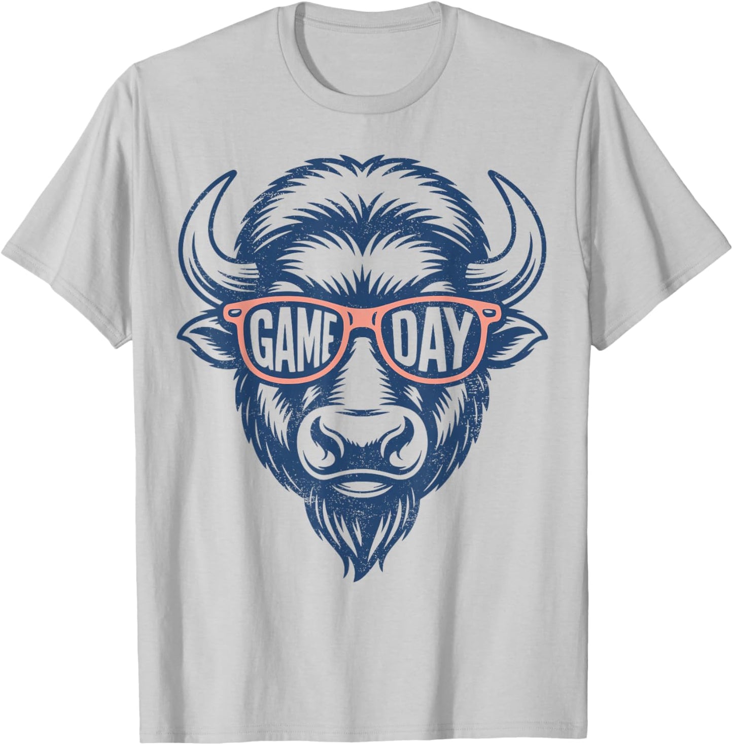 Vintage Game Day Buffalo T-Shirt - T-Shirt | Ash