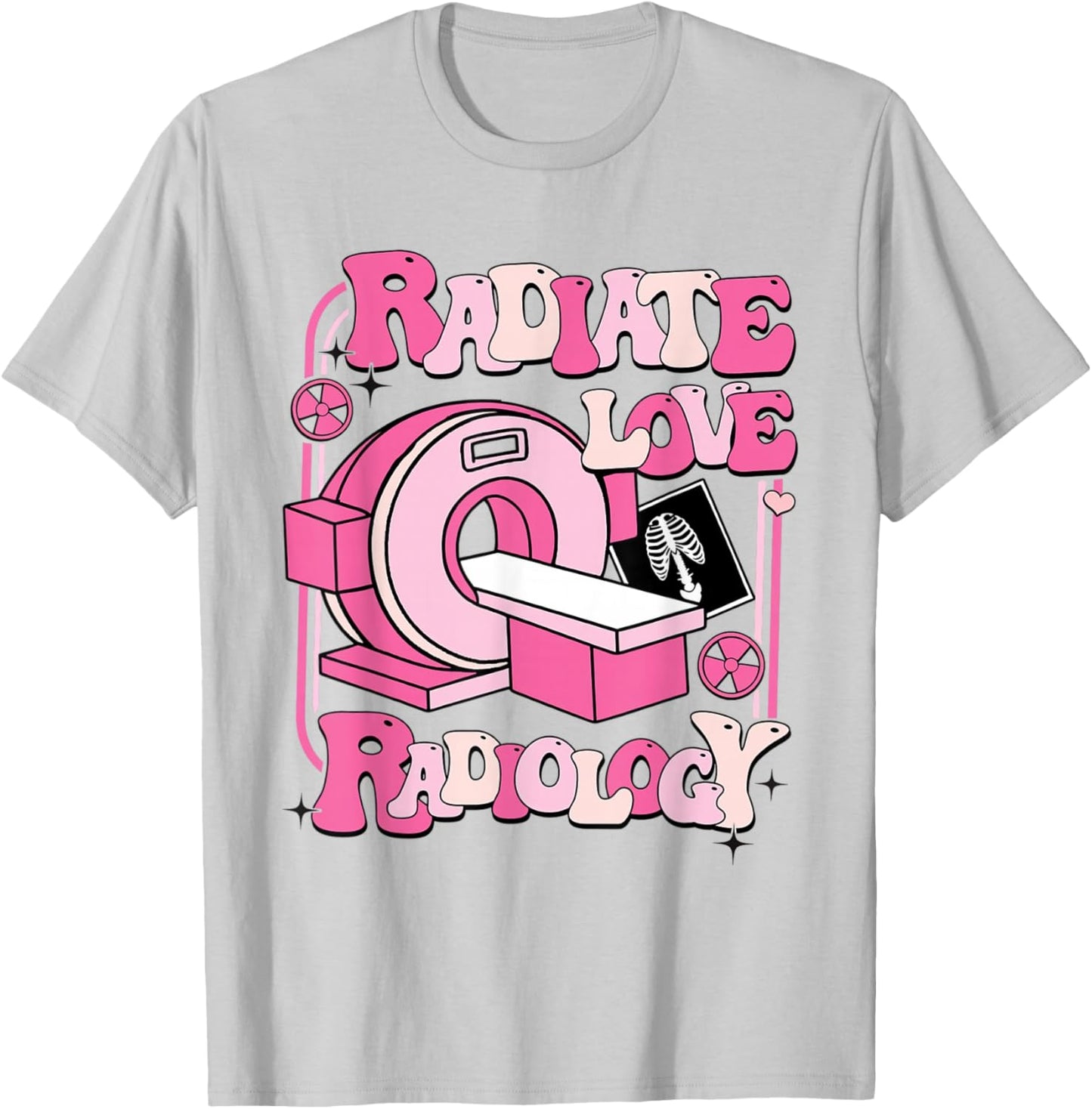 Valentine Radiology RAD Tech A Work of Heart X-ray Tech T-Shirt - T-Shirt | Ash