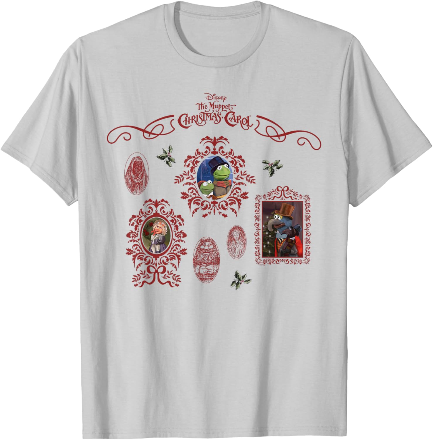 Disney The Muppet Christmas Carol Holiday Coquette Frames T-Shirt - T-Shirt | Ash