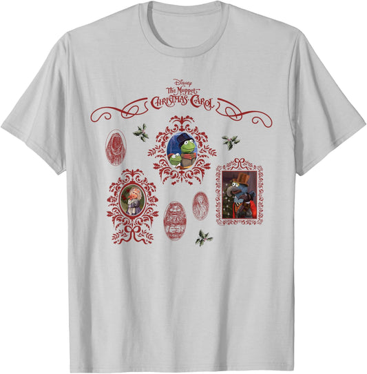 Disney The Muppet Christmas Carol Holiday Coquette Frames T-Shirt - T-Shirt | Ash