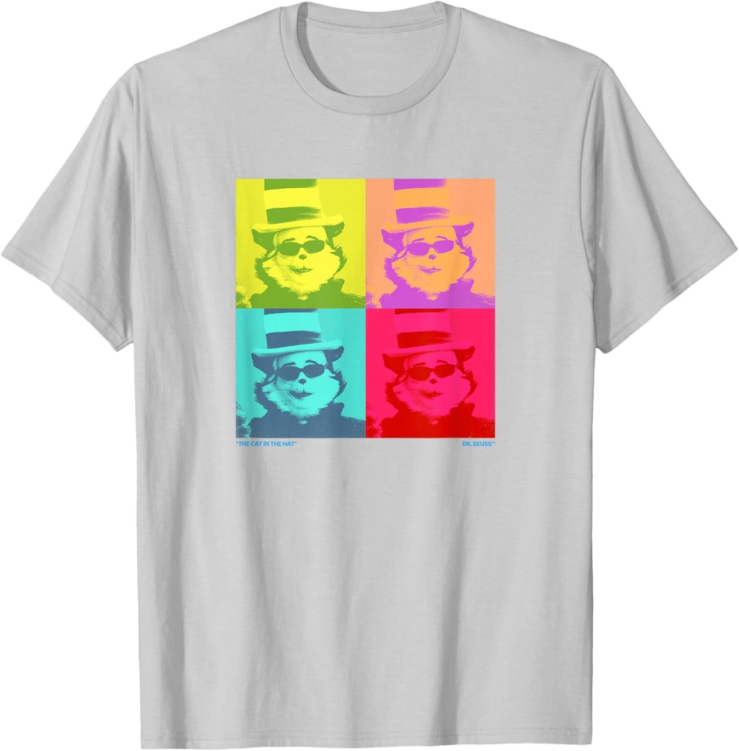 The Cat in The Hat Signature Collection Portrait Color Block T-Shirt - T-Shirt | Ash
