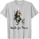 Minimalist Zen Art Walk for Peace Monks with Aloka Dog T-Shirt - T-Shirt | Ash