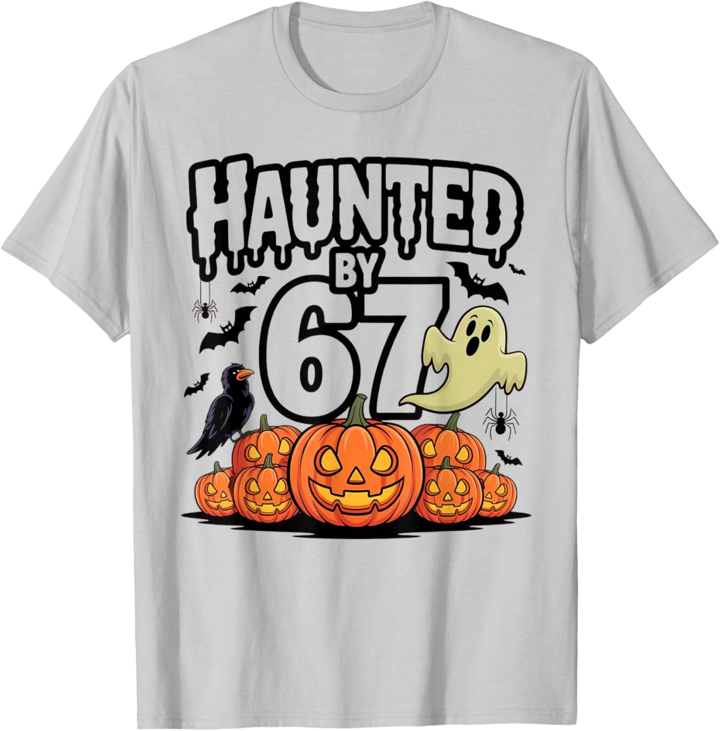 Haunted by 6 7 T-Shirt - T-Shirt | Ash