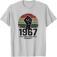 Black History Month 1967 Civil Rights Power Fist T-Shirt - T-Shirt | Ash