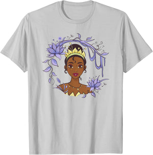 Disney The Princess and The Frog Princess Tiana Vines Wreath T-Shirt - T-Shirt | Ash