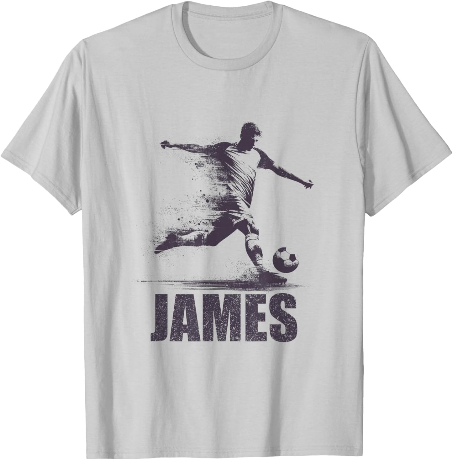 James Soccer Boys Personalized First Name James T-Shirt - T-Shirt | Ash