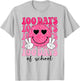 100 Days of School Retro Smile 100th Day School Teacher Kids T-Shirt - T-Shirt | Ash