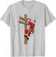 Funny Santa Lineman Christmas T-Shirt - T-Shirt | Ash