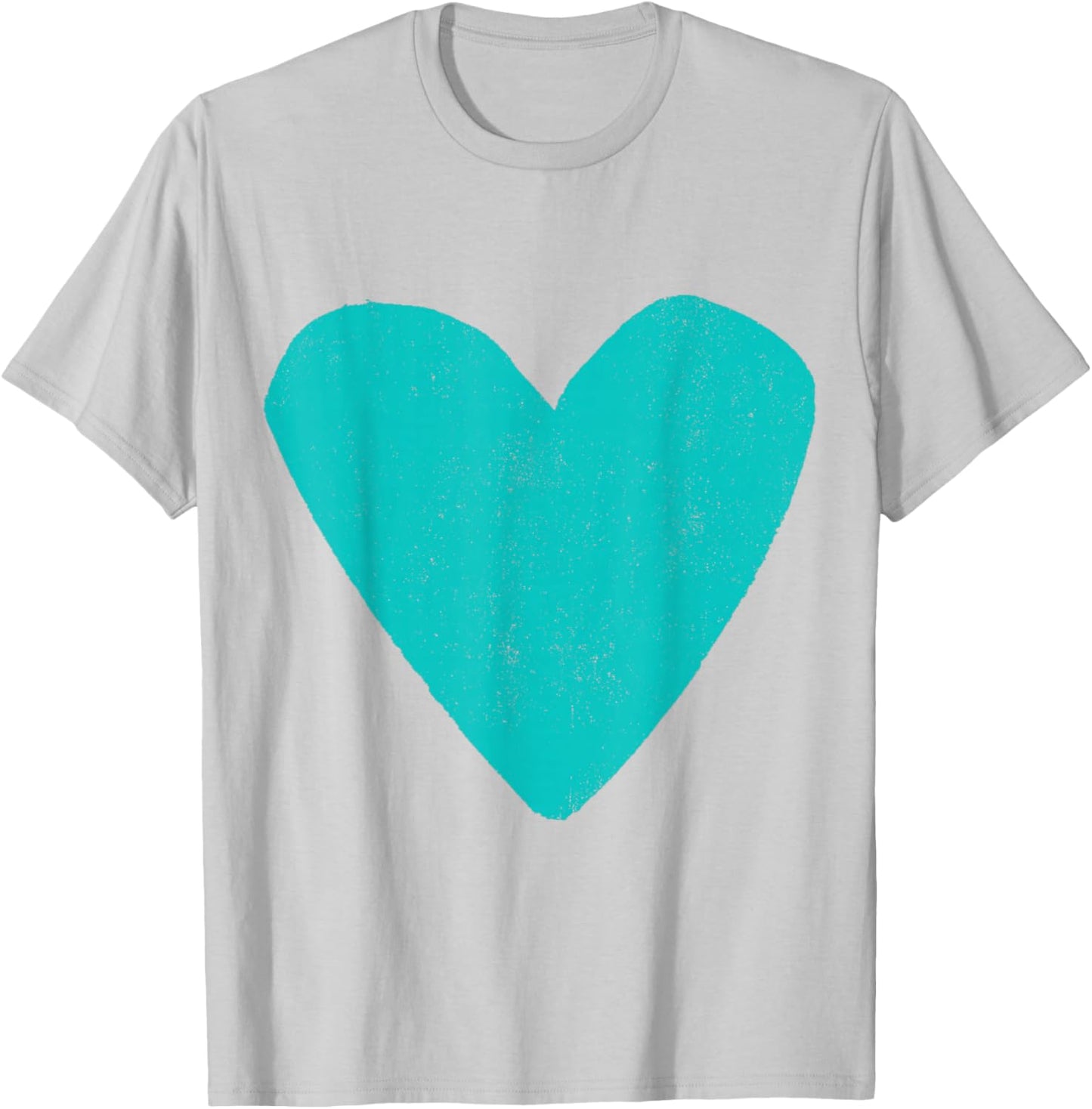 Love Heart Teal Turquoise Color Hot Pink T-Shirt - T-Shirt | Ash
