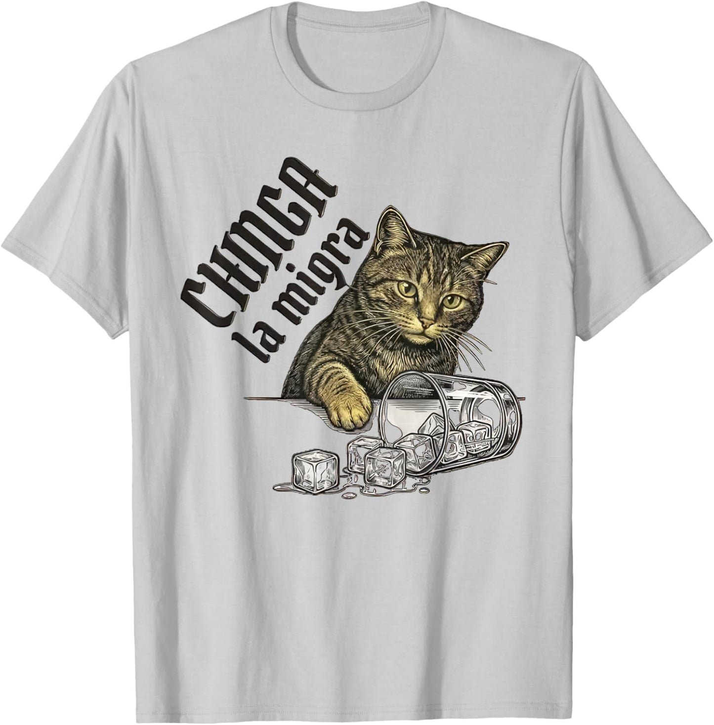 Vintage Chinga La Migra Cat Women T-Shirt - T-Shirt | Ash