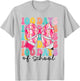 100 Days of School 100th Day Coquette Bow Girls Teacher T-Shirt - T-Shirt | Ash