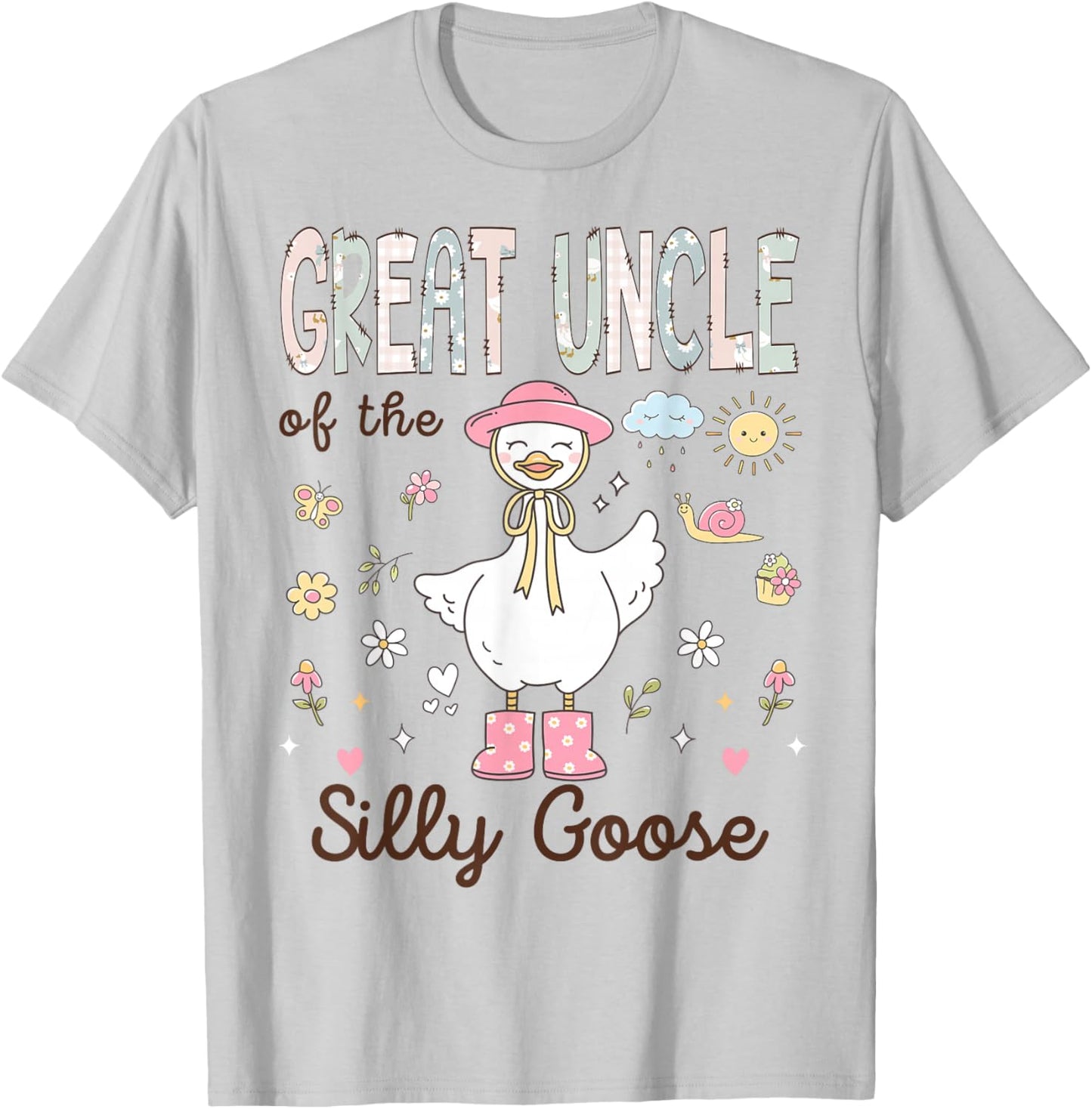 Great Uncle of The Silly Goose First Birthday Girl Family T-Shirt - T-Shirt | Ash