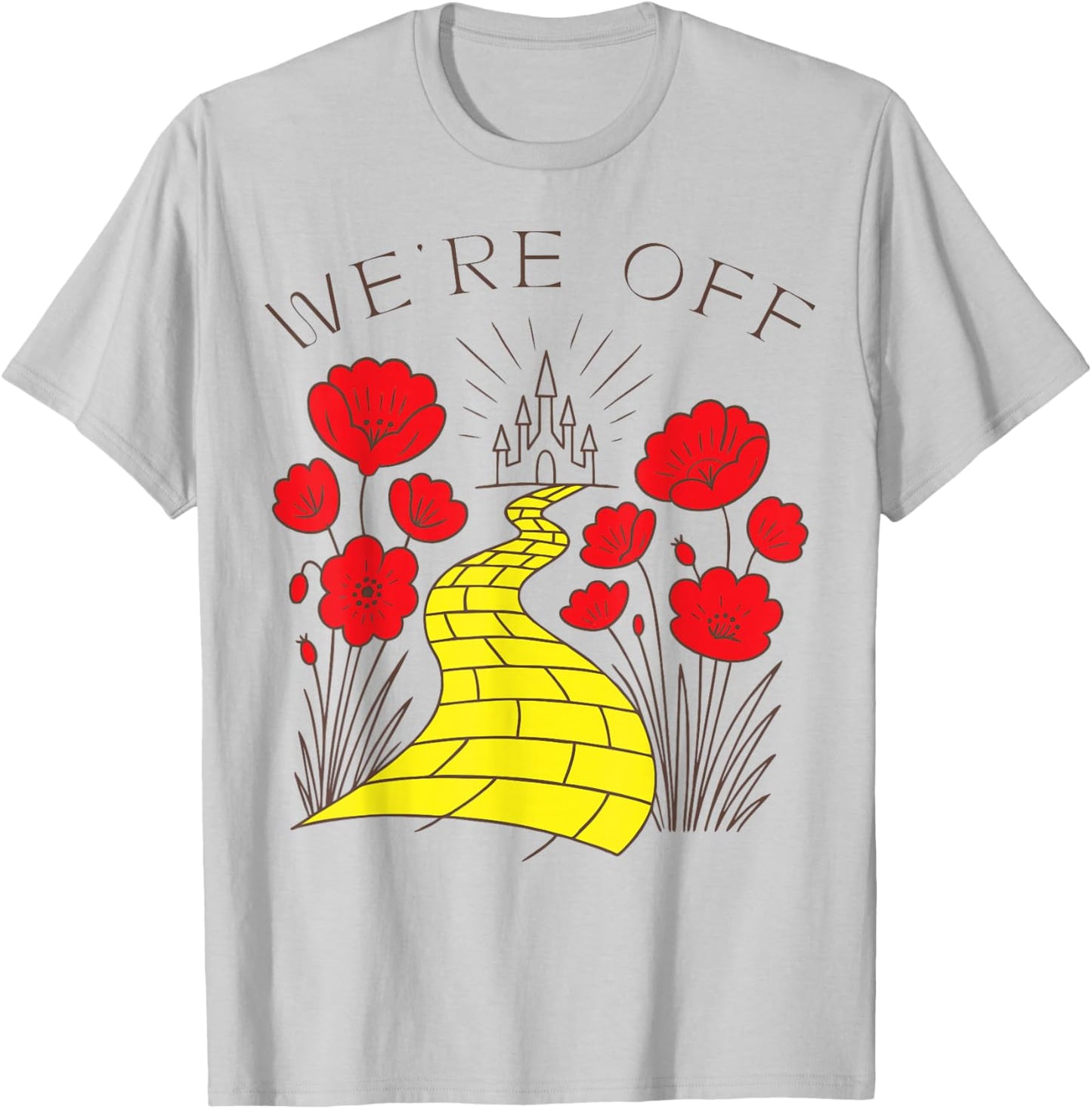 We 're Off Funny Yellow Path Brick Wizard Literature School T-Shirt - T-Shirt | Ash