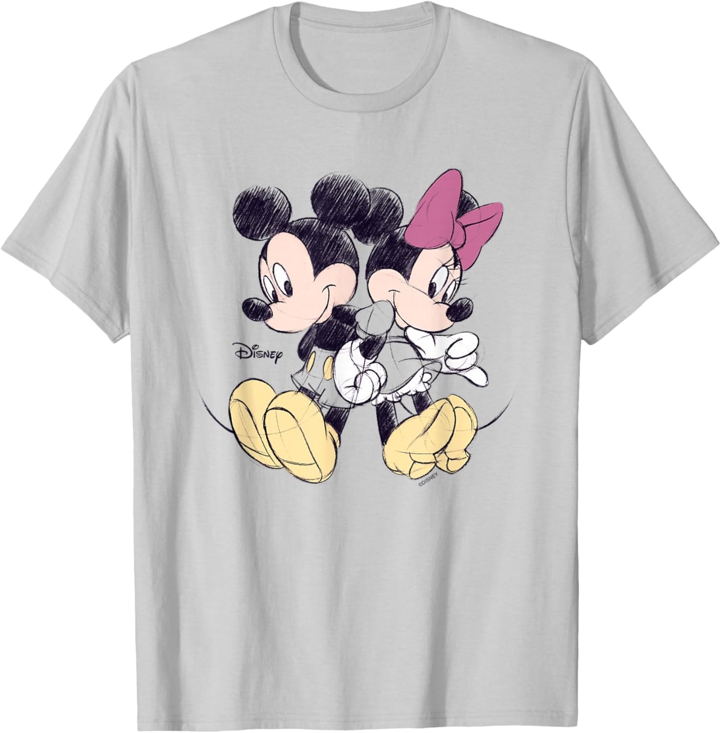 Disney Mickey and Friends Minnie Sketch Art T-Shirt - T-Shirt | Ash