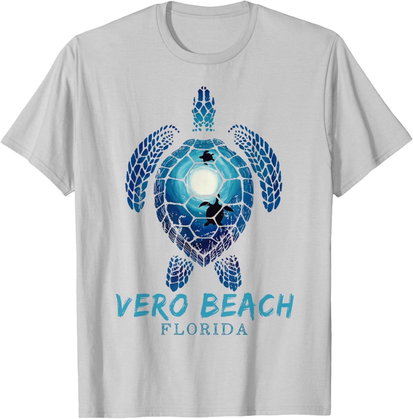Vero Beach Florida Sea Turtle Beach Lover Ocean Animals T-Shirt - T-Shirt | Ash