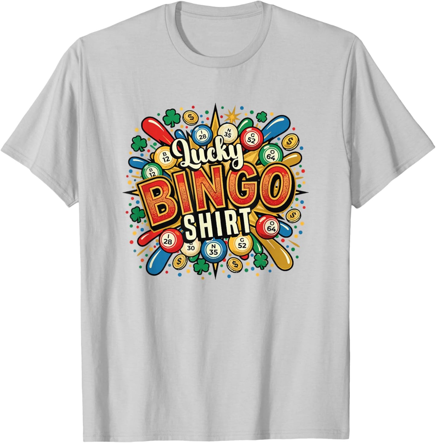 Lucky Bingo Game Player Quote This is My Lucky Bingo T-Shirt - T-Shirt | Ash