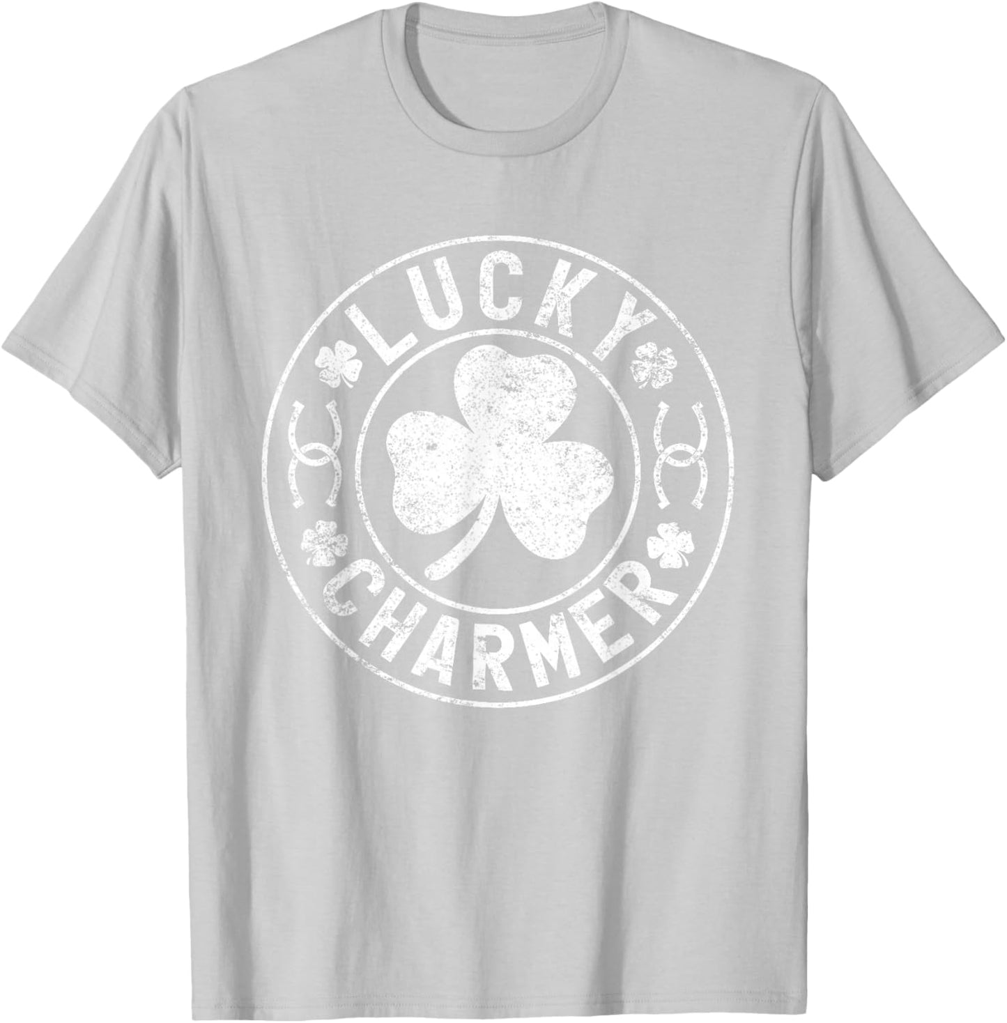 Lucky Charmer Funny Irish Shamrock St. Patrick’s Day T-Shirt - T-Shirt | Ash