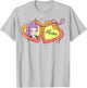 Kpop Demon Hunters Cute Cartoon Rumi Heart Locket and Bow T-Shirt - T-Shirt | Ash