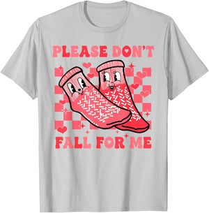 Valentine Please Don't Fall for Me RN PCT CNA Nurse T-Shirt - T-Shirt | Ash