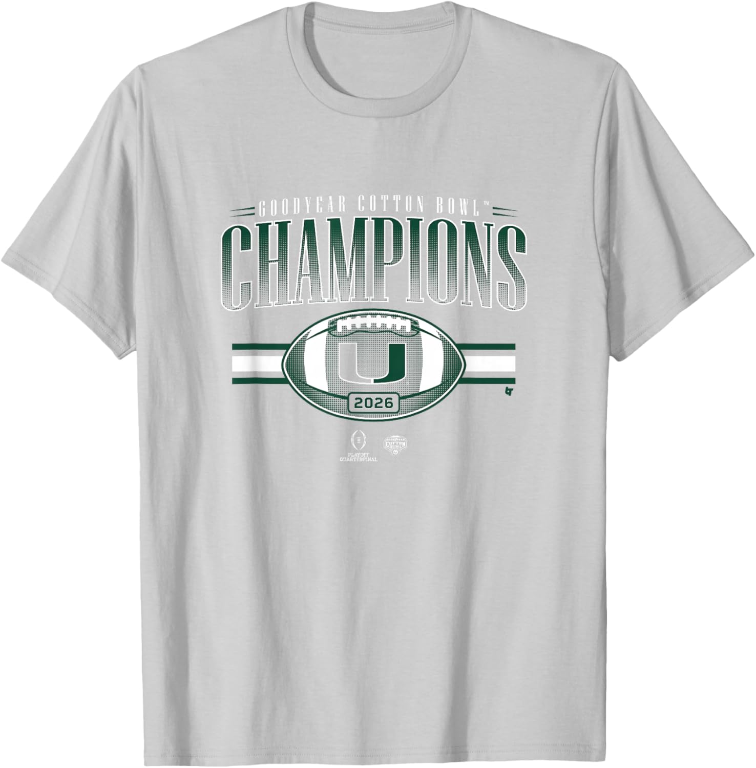 Miami Hurricanes 2025 College Football Playoff Cotton Bowl T-Shirt - T-Shirt | Ash