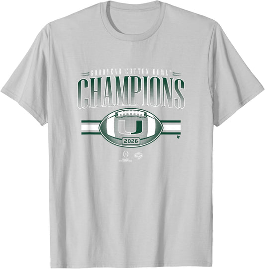 Miami Hurricanes 2025 College Football Playoff Cotton Bowl T-Shirt - T-Shirt | Ash