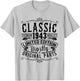 Born in 1943 Birthday, Classic Mostly Original Parts Funny T-Shirt - T-Shirt | Ash