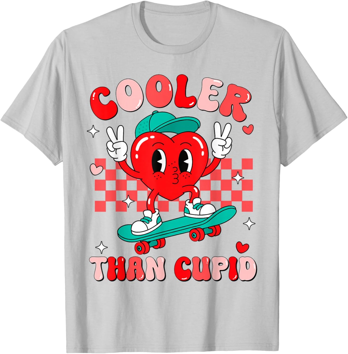 Cooler Than Cupid Valentines Day for Teens Kids Boys Girls T-Shirt - T-Shirt | Ash