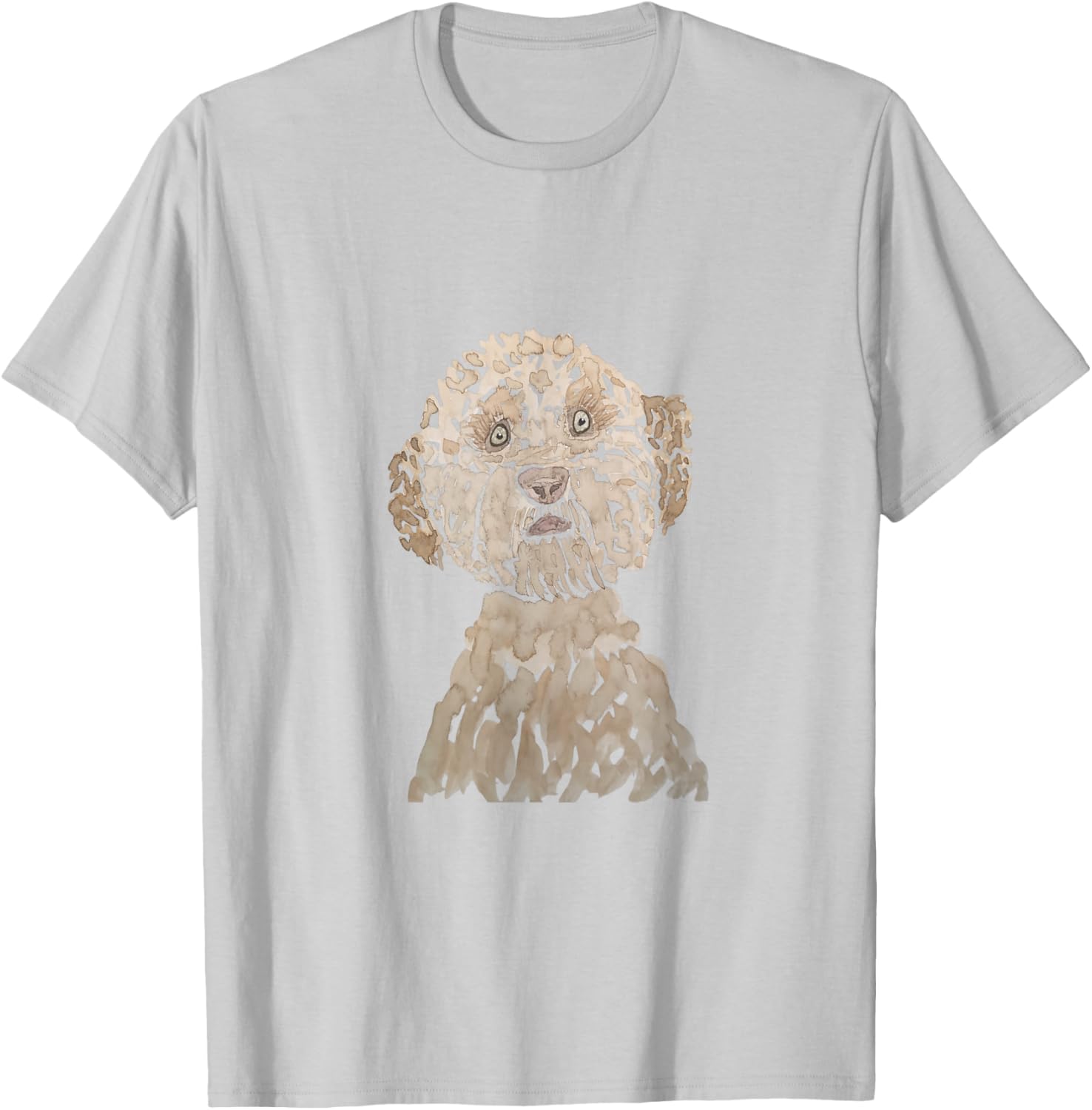 Lagotto Romagnolo Watercolor Italian Water Dog T-Shirt - T-Shirt | Ash