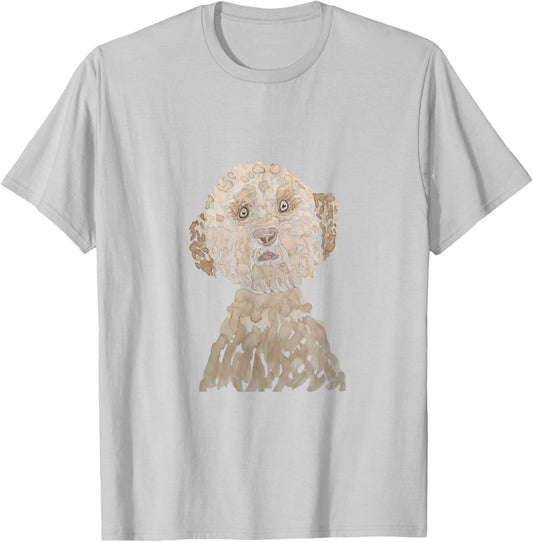 Lagotto Romagnolo Watercolor Italian Water Dog T-Shirt - T-Shirt | Ash