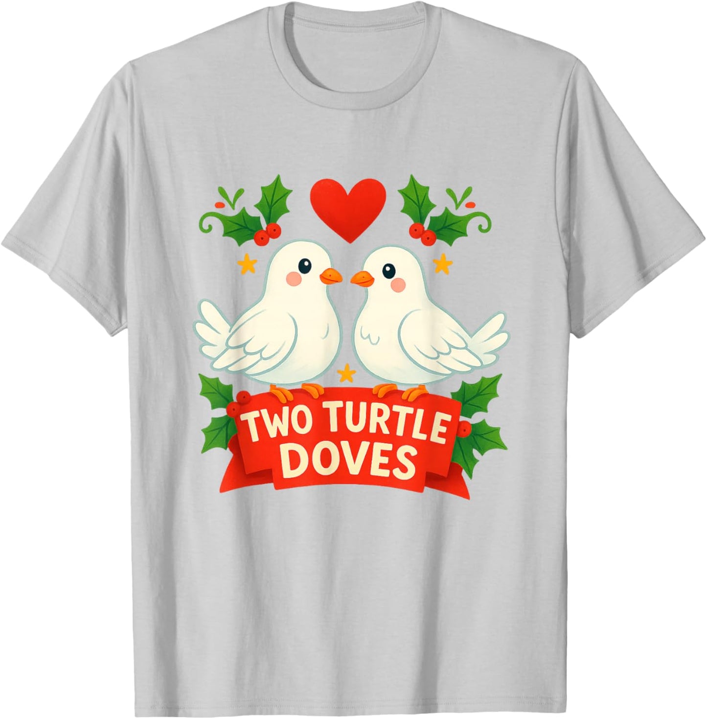 Two Turtle Doves Cute Twelve Days of Christmas Awesome T-Shirt - T-Shirt | Ash