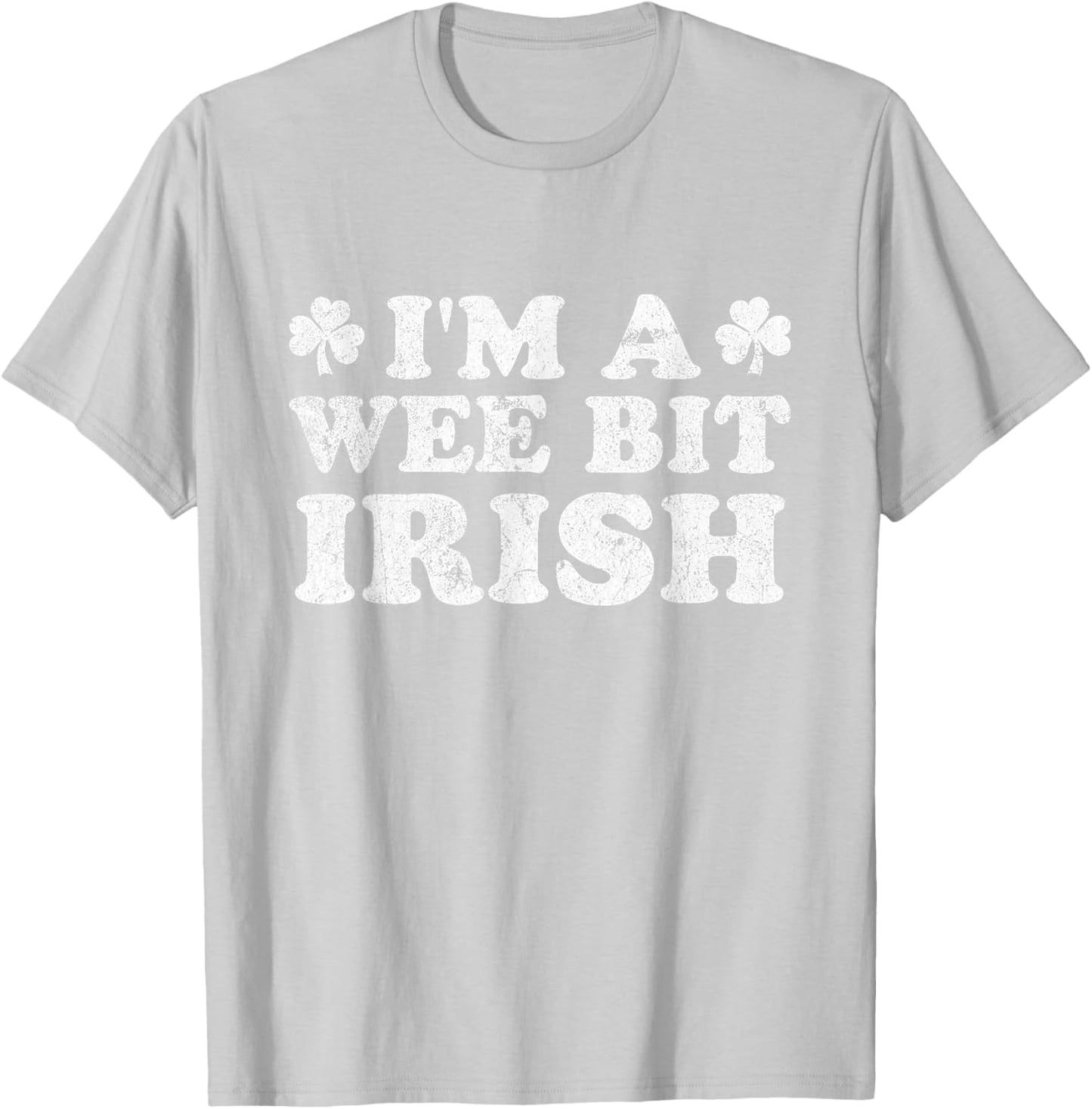 I'm A Wee Bit Irish Lucky Charm Groovy St. Patrick’s Day T-Shirt - T-Shirt | Ash