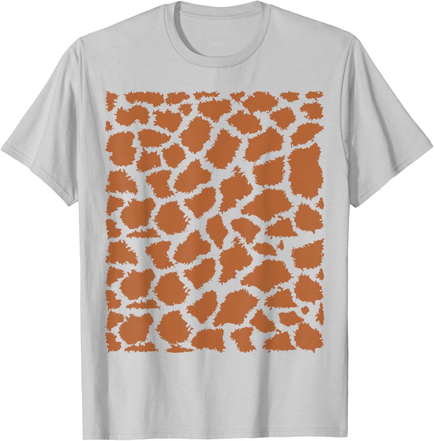 Giraffe Print Shirt Adult Men Women Kids Giraffe Costume T-Shirt - T-Shirt | Ash