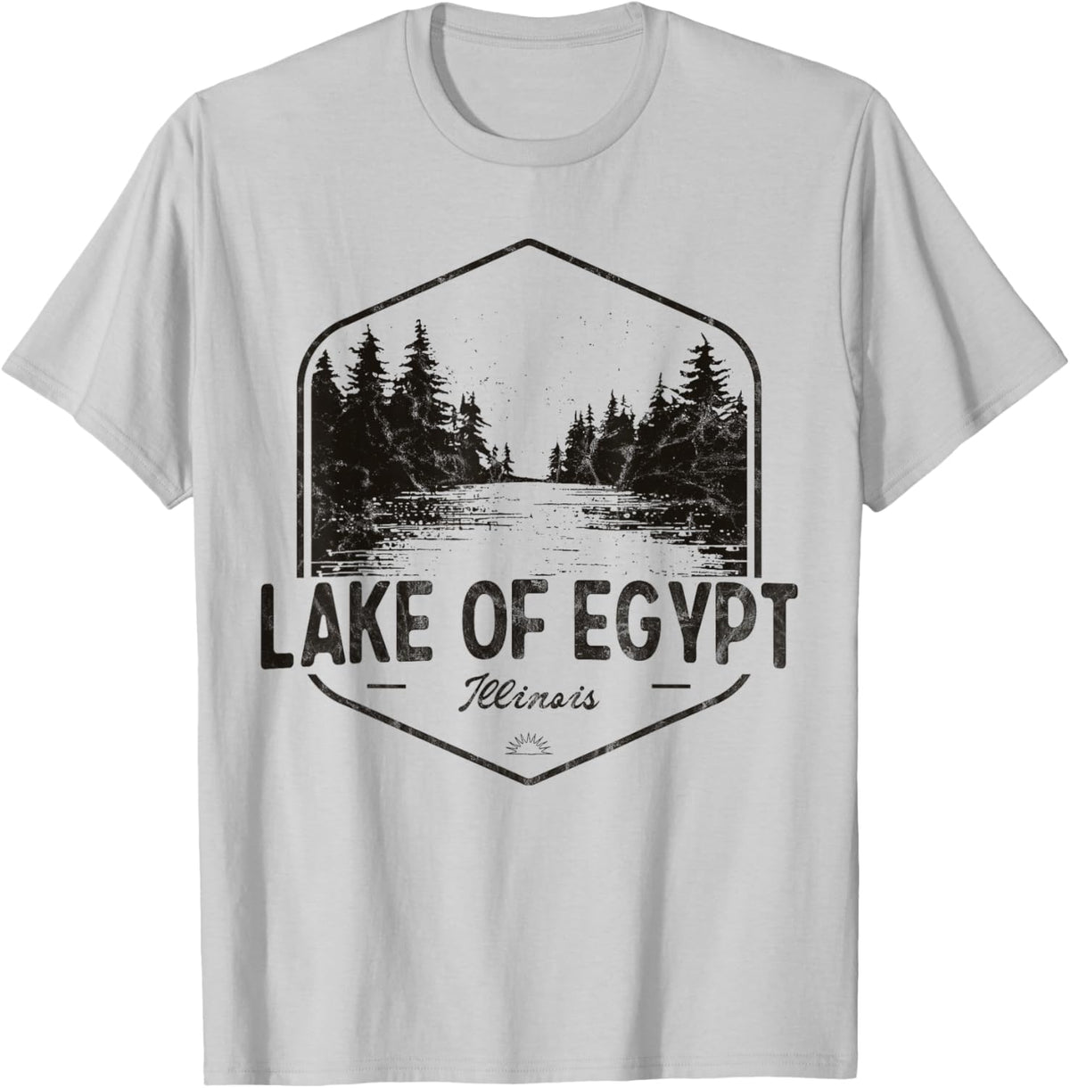 Lake of Egypt Illinois Outdoors Vintage T-Shirt - T-Shirt | Ash