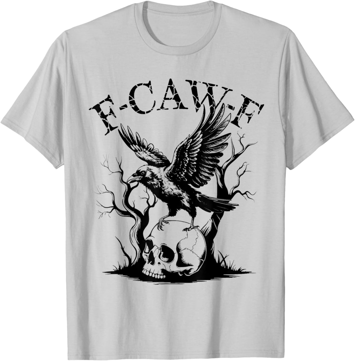 Funny Caw Shirt Black Crow Black Bird Funny Crow Halloween T-Shirt - T-Shirt | Ash