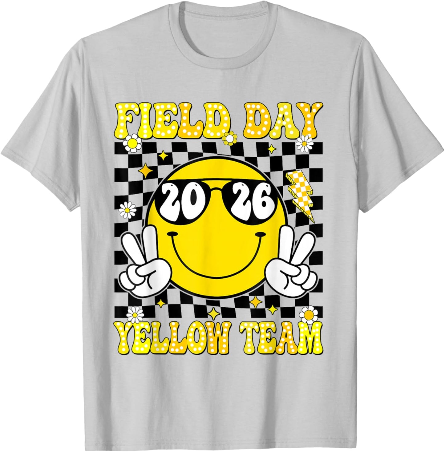 Field Day Yellow Team Funny for Teacher Kids Field Day Games T-Shirt - T-Shirt | Ash