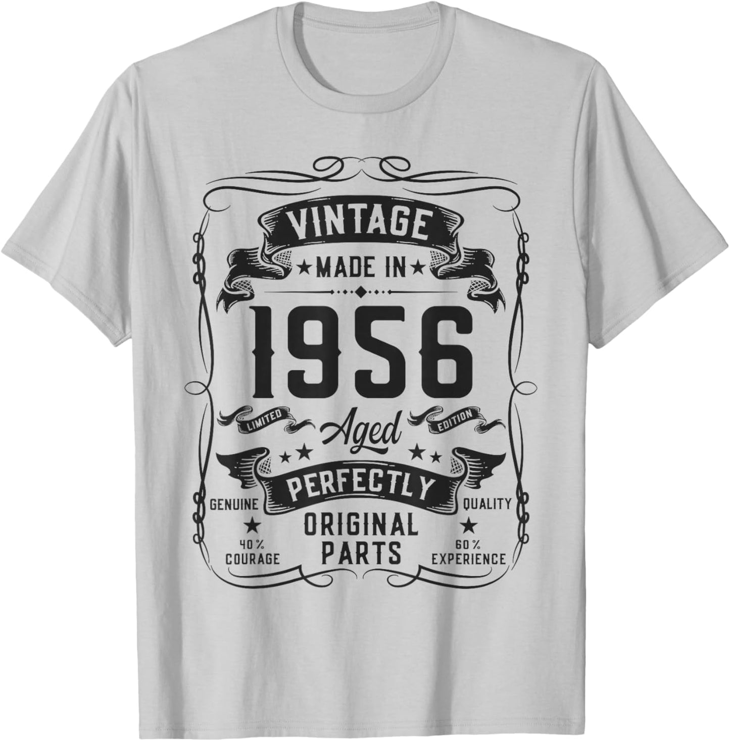 Vintage 1956 70yr 70th Birthday Gifts 70 Years Old T-Shirt - T-Shirt | Ash