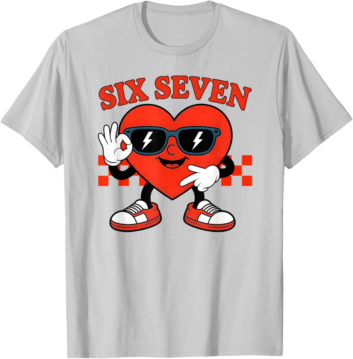 67 Shirt Boys Kids Funny Six Seven 6 7 Valentine Day 67 Meme T-Shirt - T-Shirt | Ash